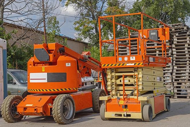 warehouse worker using forklift for loading in Midlothian, IL